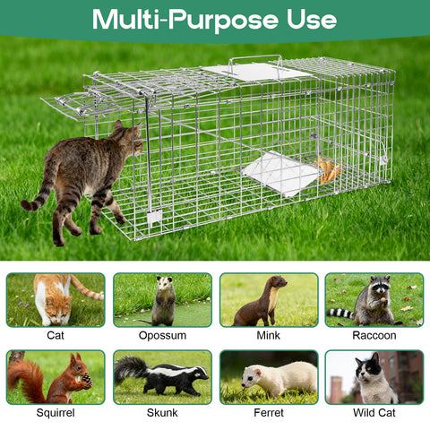 Harvanco humane live trap baiting area highlights simple setup and effective luring.