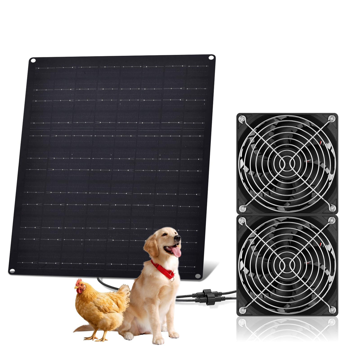 HASDSAGY solar panel fan kit assembly ready for outdoor installation