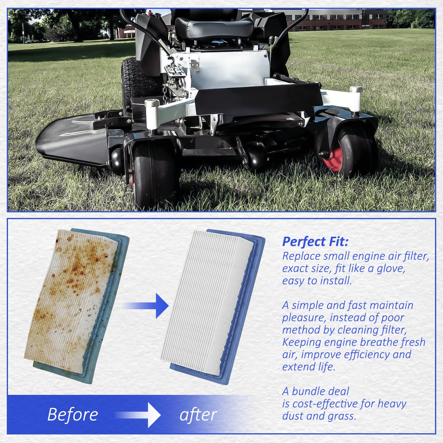HASME air filter cartridge for Briggs Stratton 19G700 enables reliable filtration and easy replacement