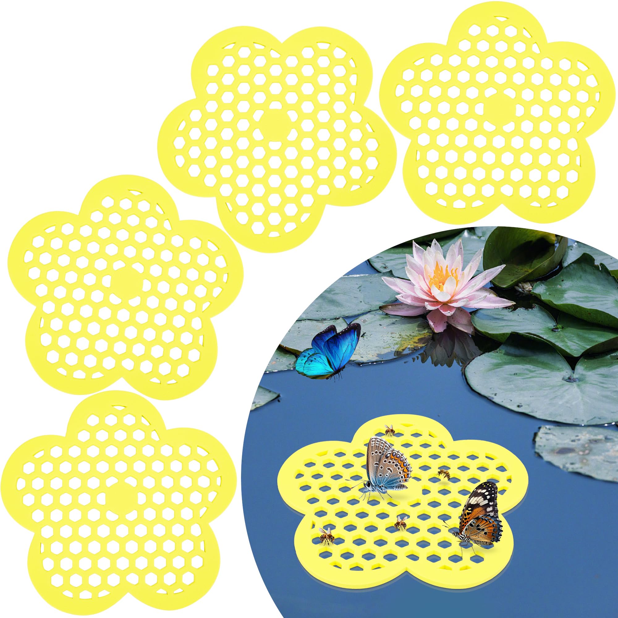 HASSLICKIT floating bee island 7-7in provides a safe pollinator water source for ponds.