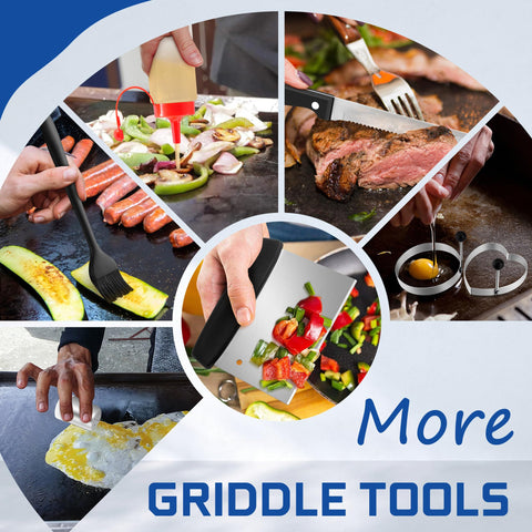 HaSteeL cast iron bacon press for even contact with patties