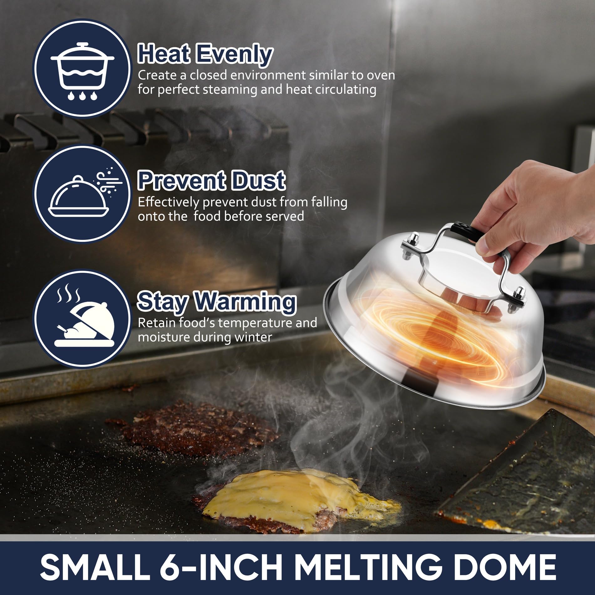 HaSteeL dishwasher-safe-dome-set easy cleanup after cooking sessions.