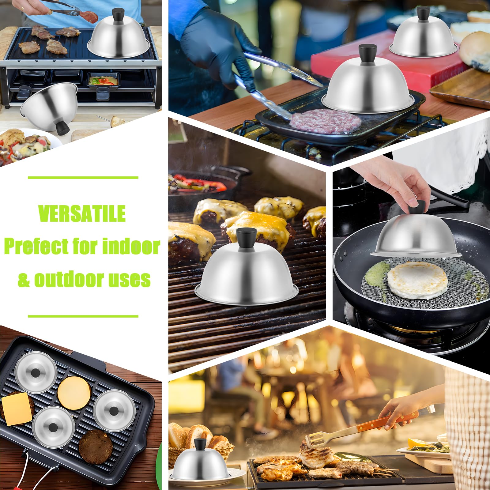 HaSteeL dome lid with plastic knob handle for comfortable grip