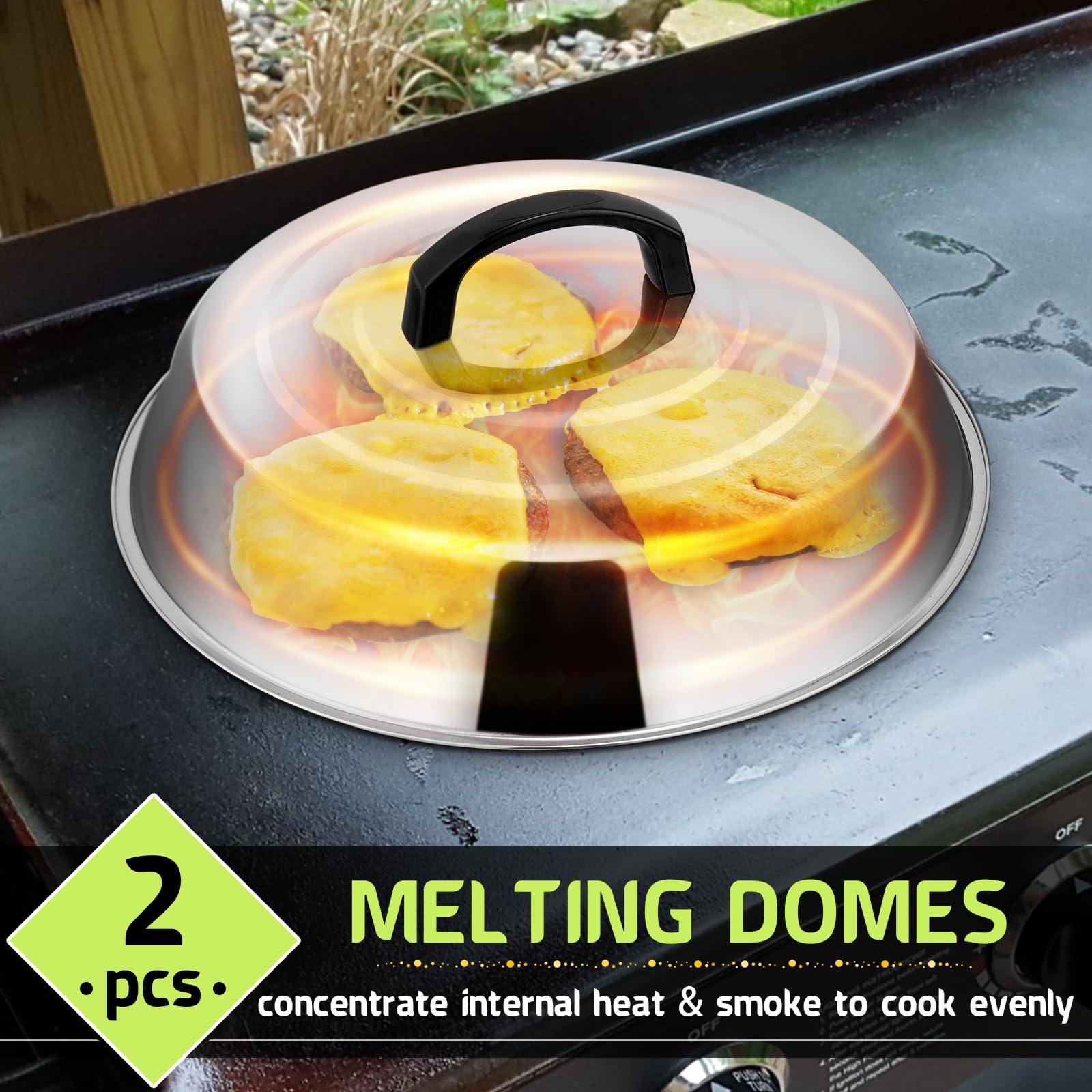 HaSteeL dome mirror finish easy cleaning and dishwasher safe