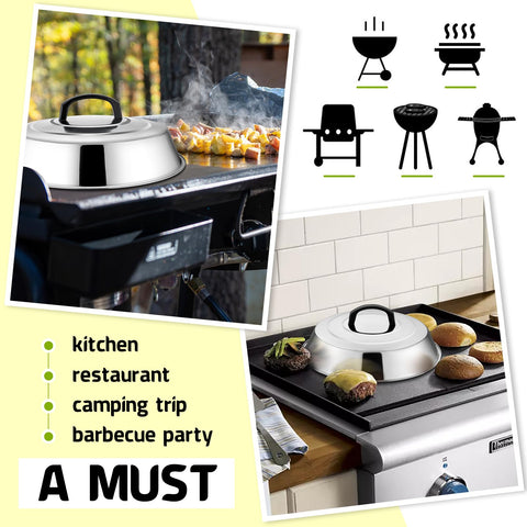 HaSteeL flat-top compatibility dome fits various grills