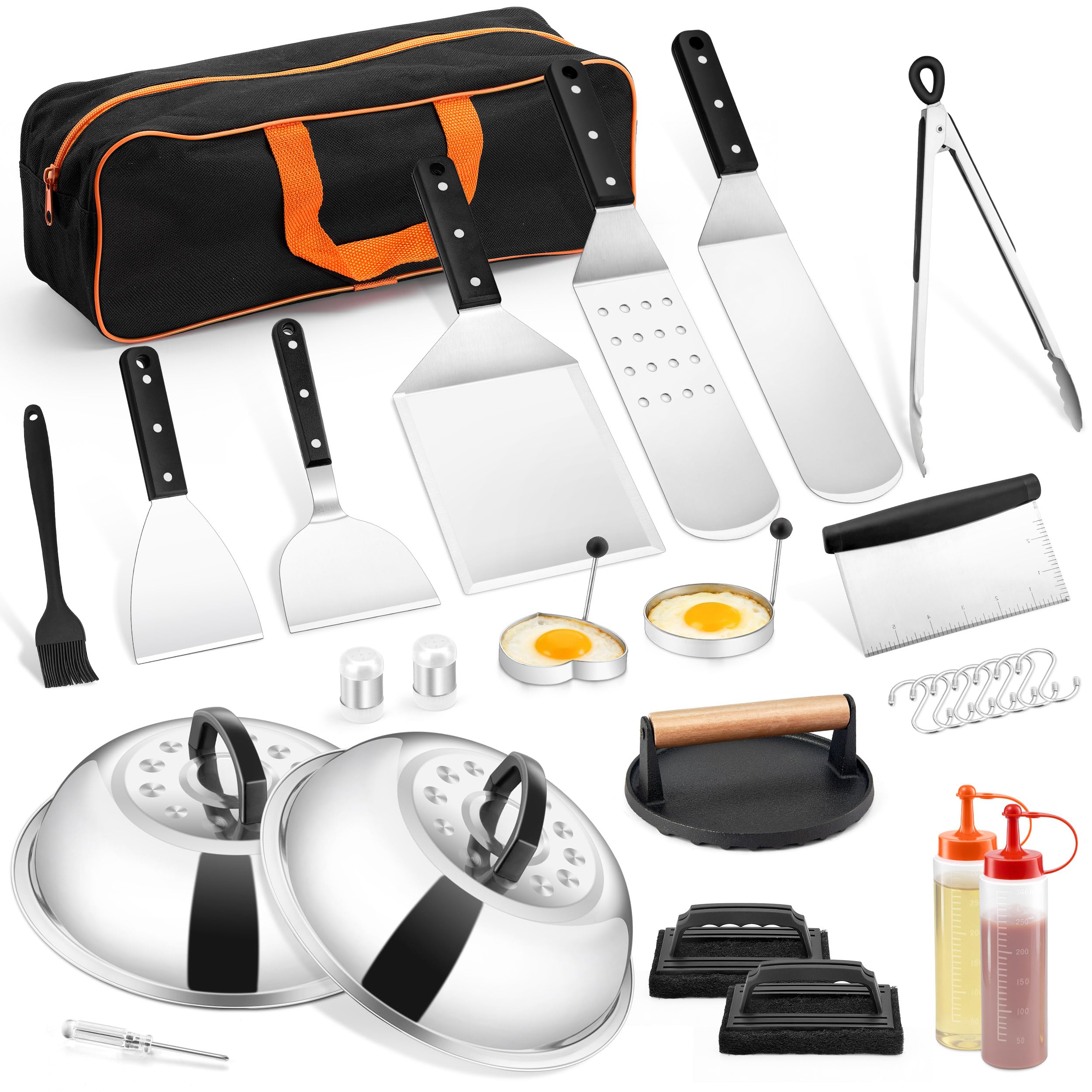 HaSteeL griddle spatulas set for precise flipping and even searing.