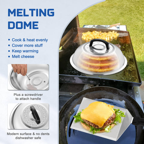 HaSteeL long perforated spatula for quick flipping and draining