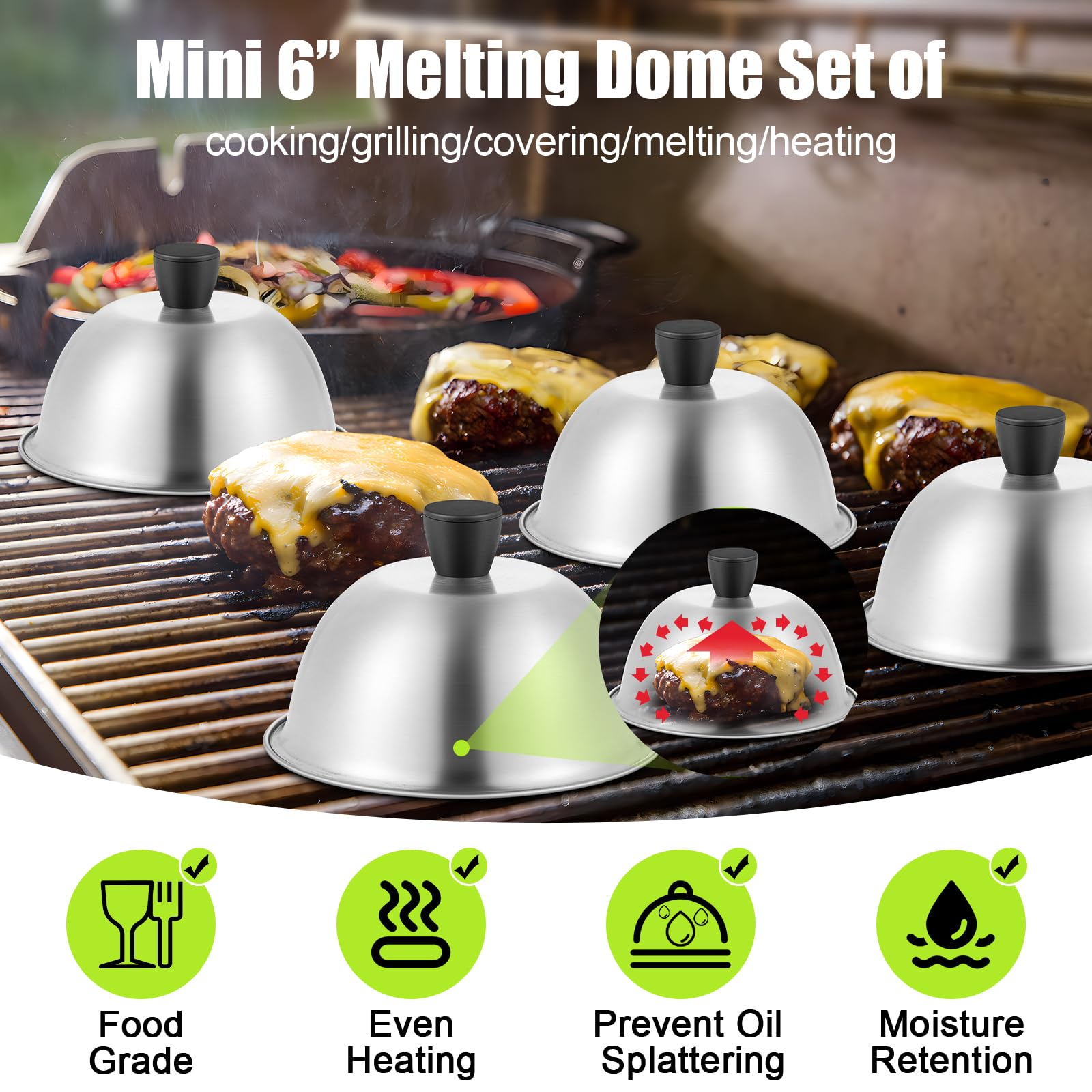 HaSteeL dome with smooth rolling edge for safe handling