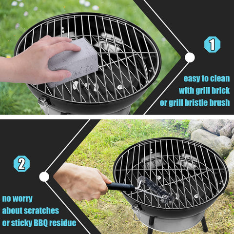 HaSteeL mini 14-inch grill compatibility enables quick replacement on the go.