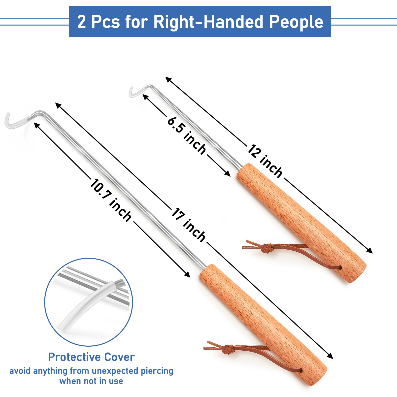 HaSteeL pigtail flipper 17-inch for larger cuts and easy handling