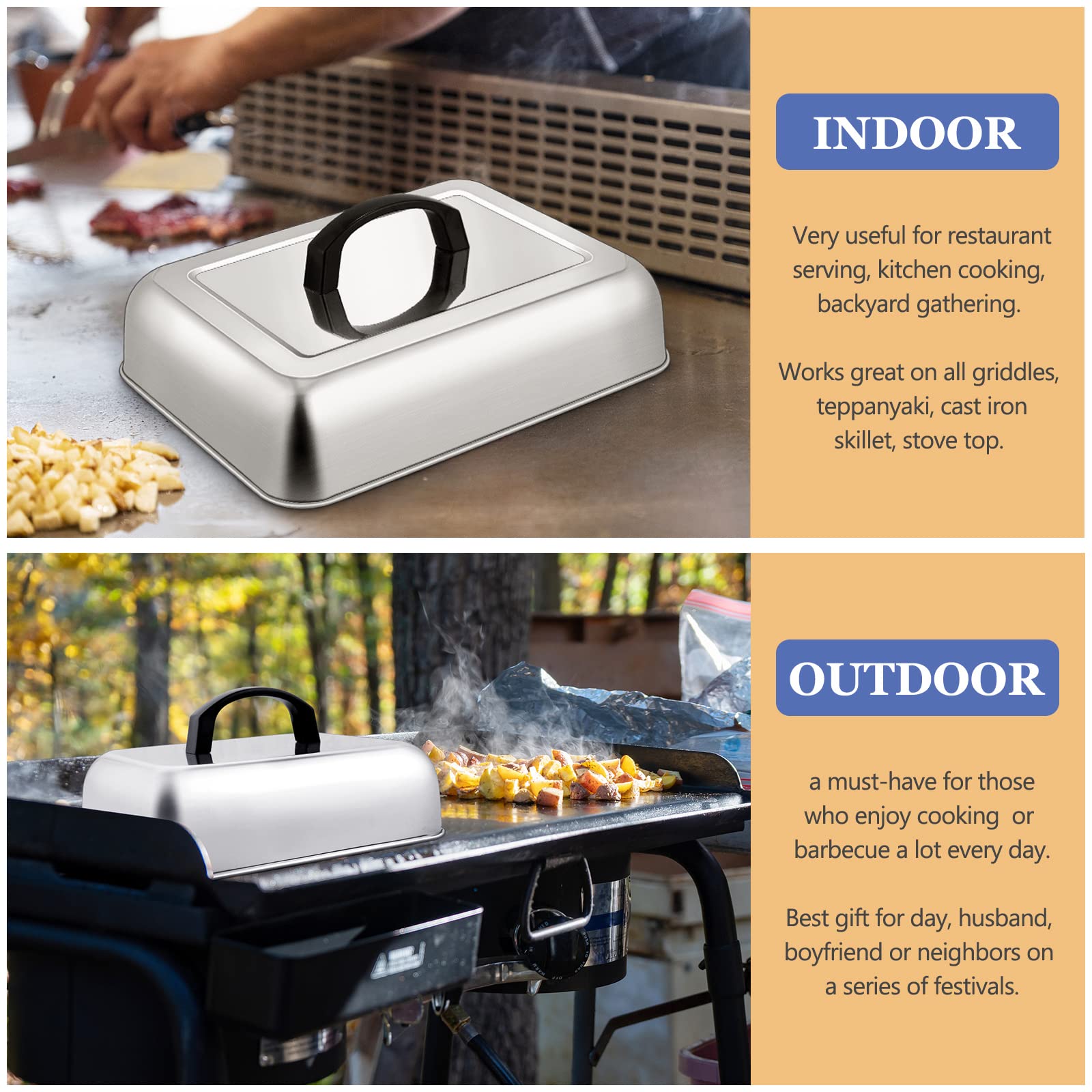 HaSteeL versatile cover suitable for indoor and outdoor grilling setups