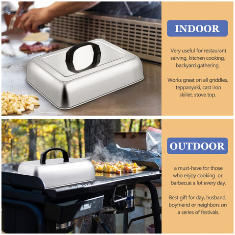 HaSteeL versatile cover suitable for indoor and outdoor grilling setups