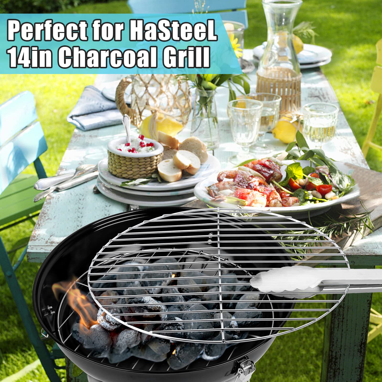 HaSteeL portable outdoor replacement rack offers convenient grilling anytime.