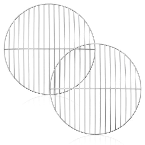 HaSteeL replacement cooking grate for small 13.7 inch grill; durable round chrome-plated surface for reliable grilling.