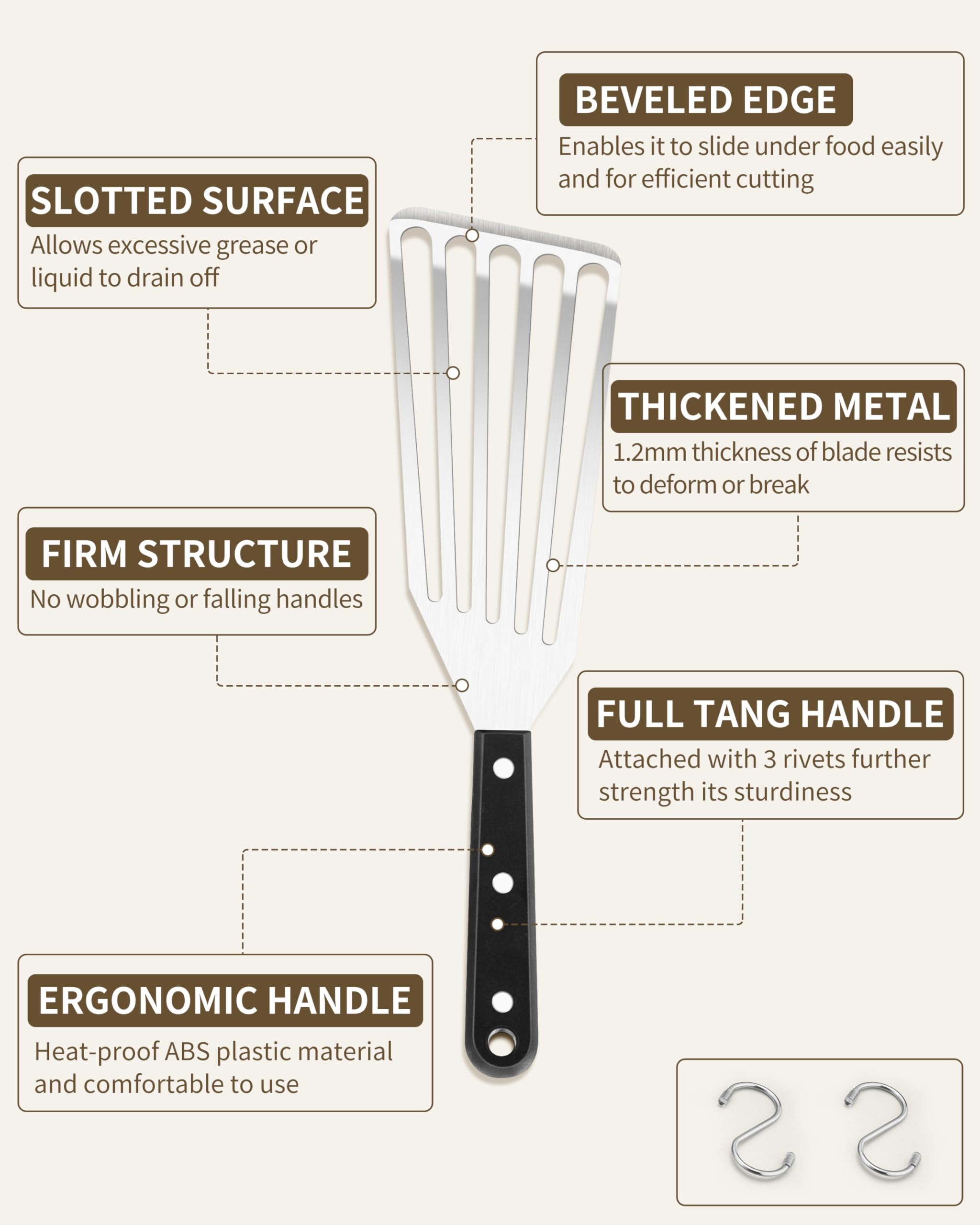 HaSteeL slotted blade close-up shows thin 0.8mm steel for quick release.