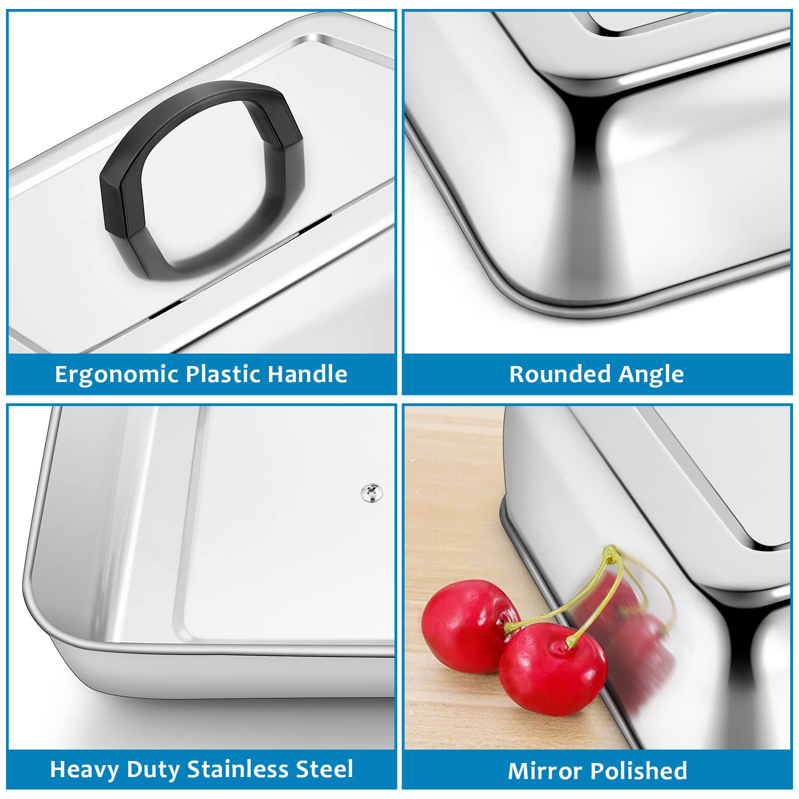 HaSteeL stainless steel cheese melting dome for faster, even melting.