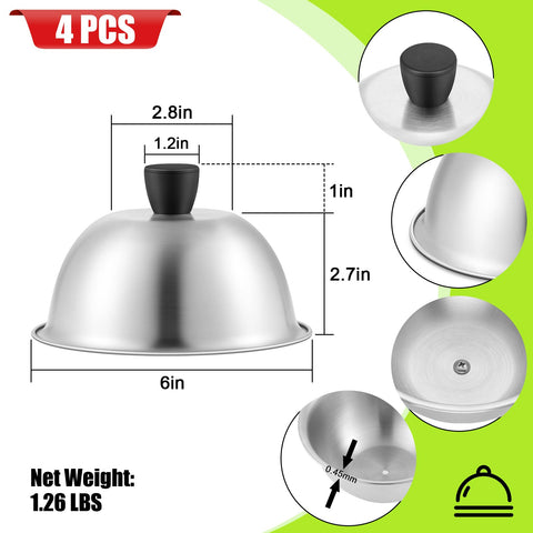 HaSteeL stainless steel dome with brushed finish for easy cleaning