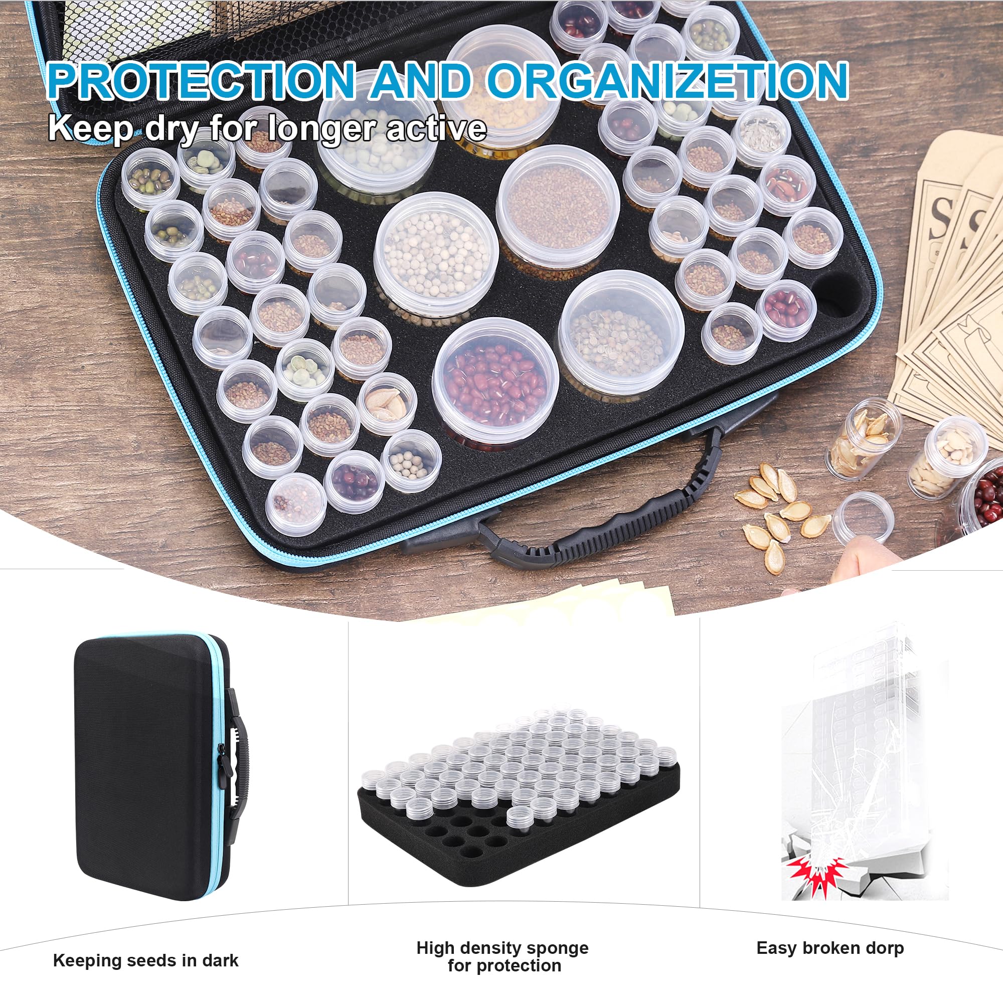 hasumcol airtight screw top containers preserve seed longevity