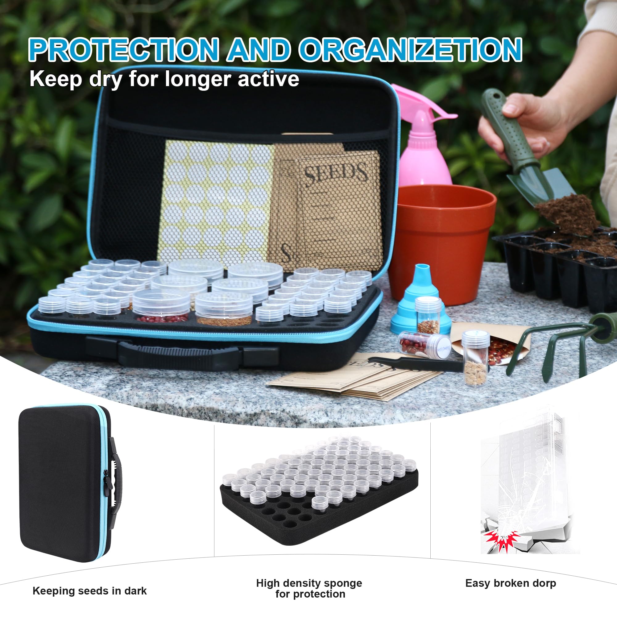 hasumcol storage carrier case with mesh pouch for extra space
