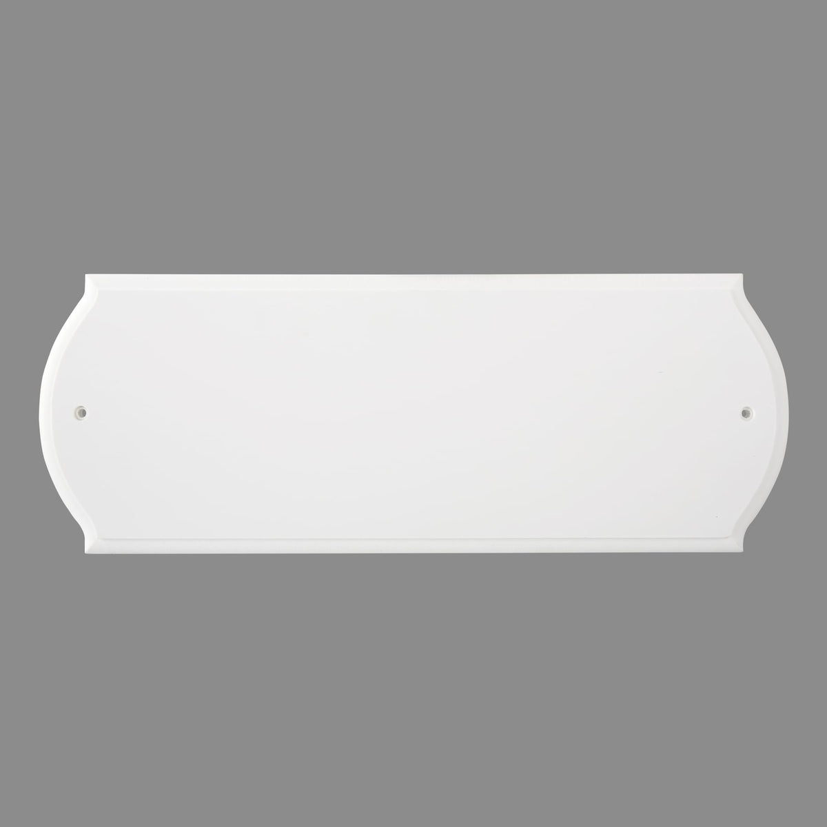 HASWARE paintable address plaque white block front view for outdoor house numbers.