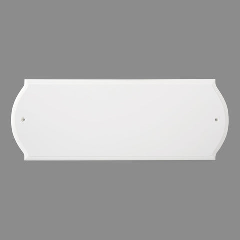 HASWARE paintable address plaque white block front view for outdoor house numbers.