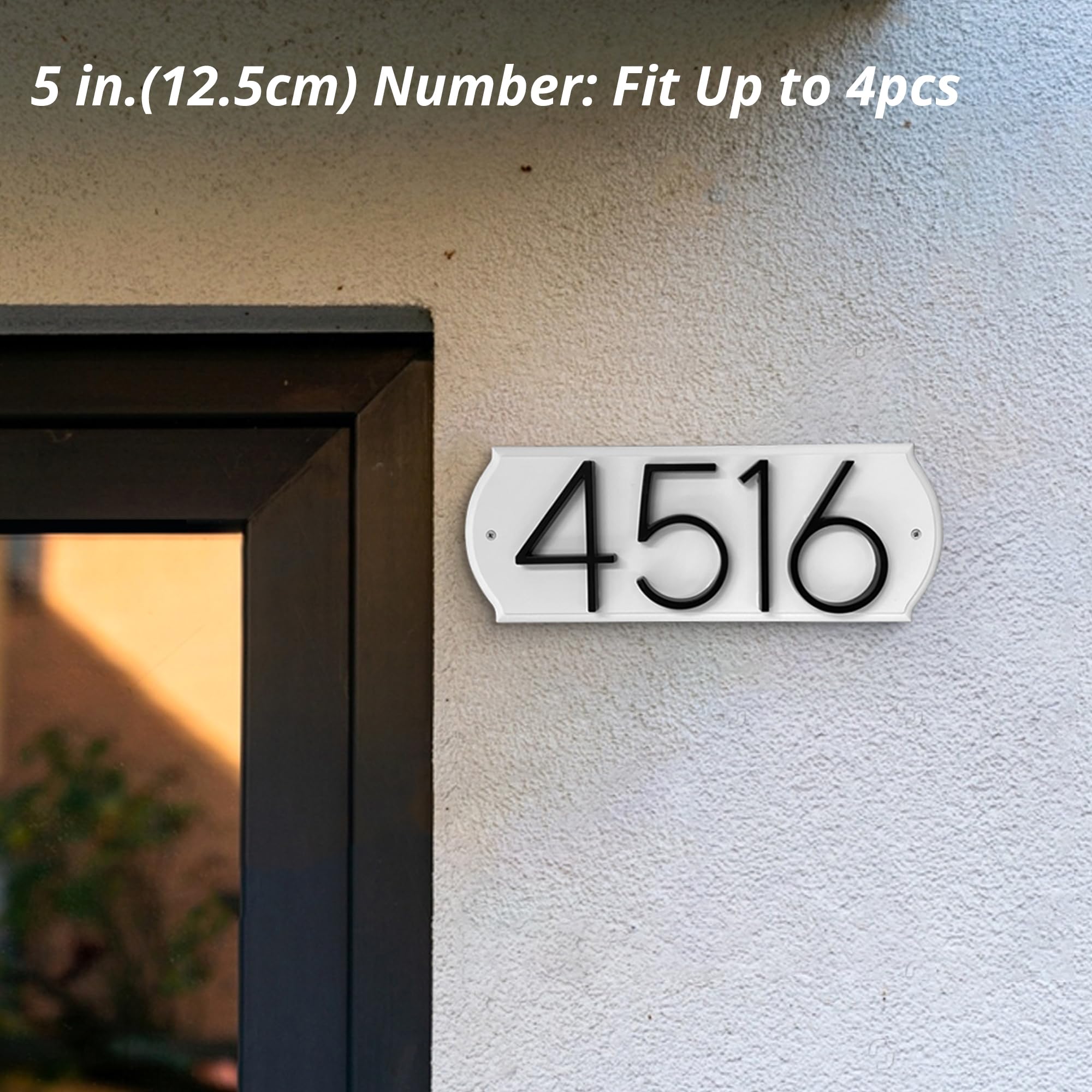 HASWARE plaque mounts on mailbox door or wall for curbside readability.