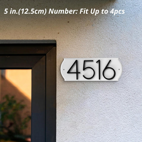HASWARE plaque mounts on mailbox door or wall for curbside readability.