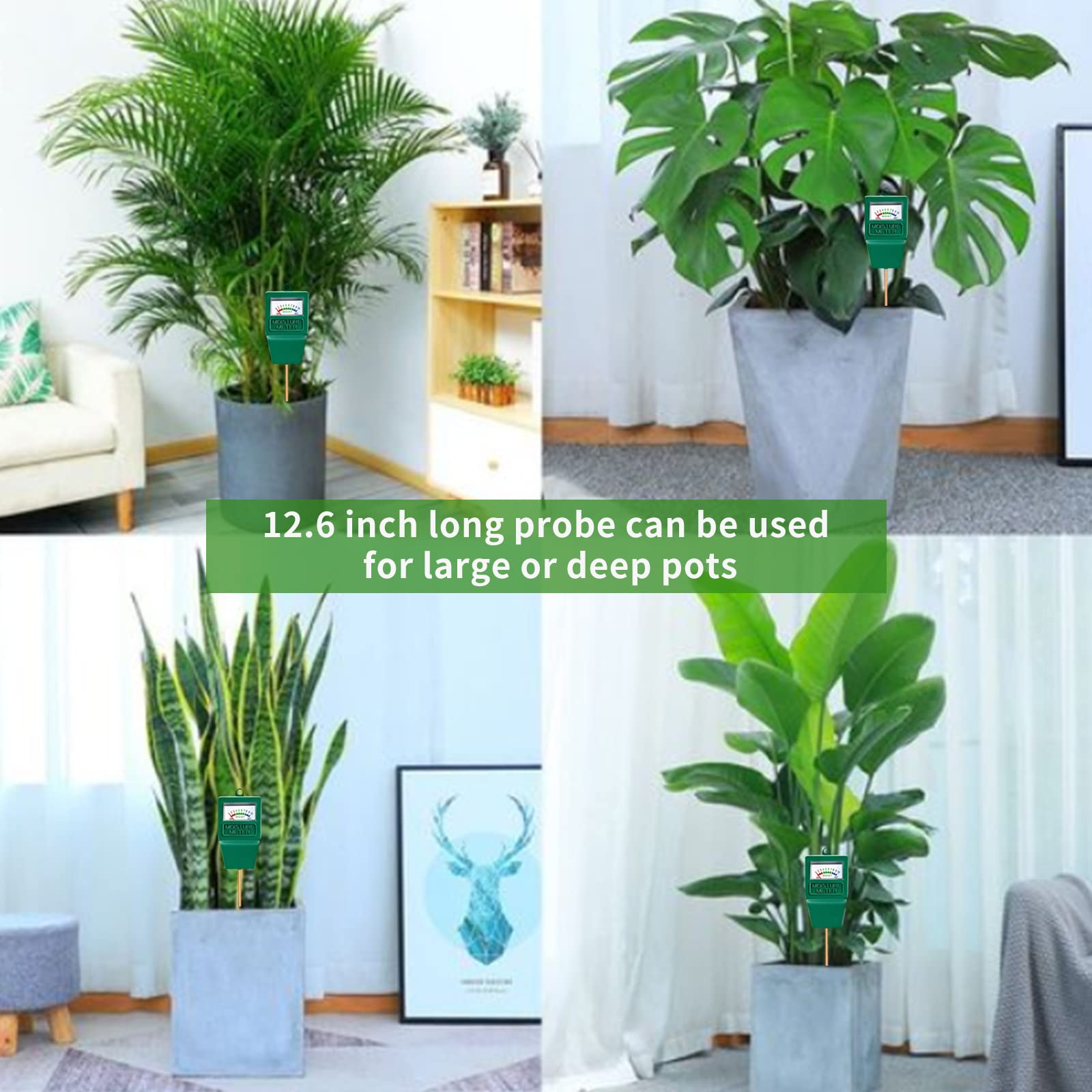 Hathdia long-probe meter delivers fast moisture readings in pots.