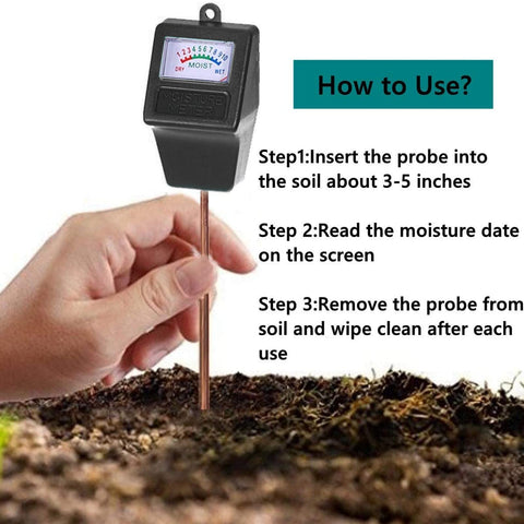 Hathdia plant hygrometer dial displays quick readings to guide watering decisions.