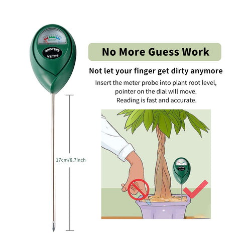 Hathdia meter in use outdoors supports garden plants with balanced moisture