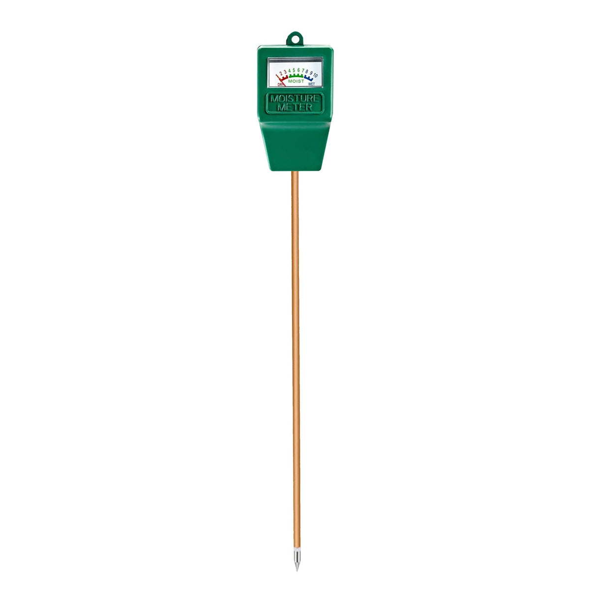 Hathdia soil moisture meter with long probe checks moisture in large pots.