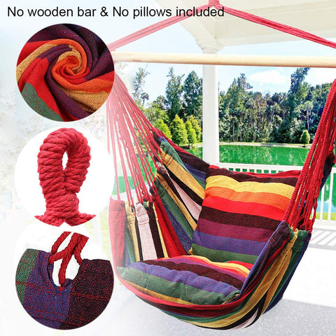 Hatisan hammock chair on outdoor patio for relaxing afternoons.