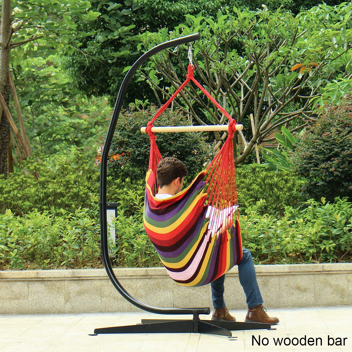 Hatisan rainbow design adds color to decks and patios.