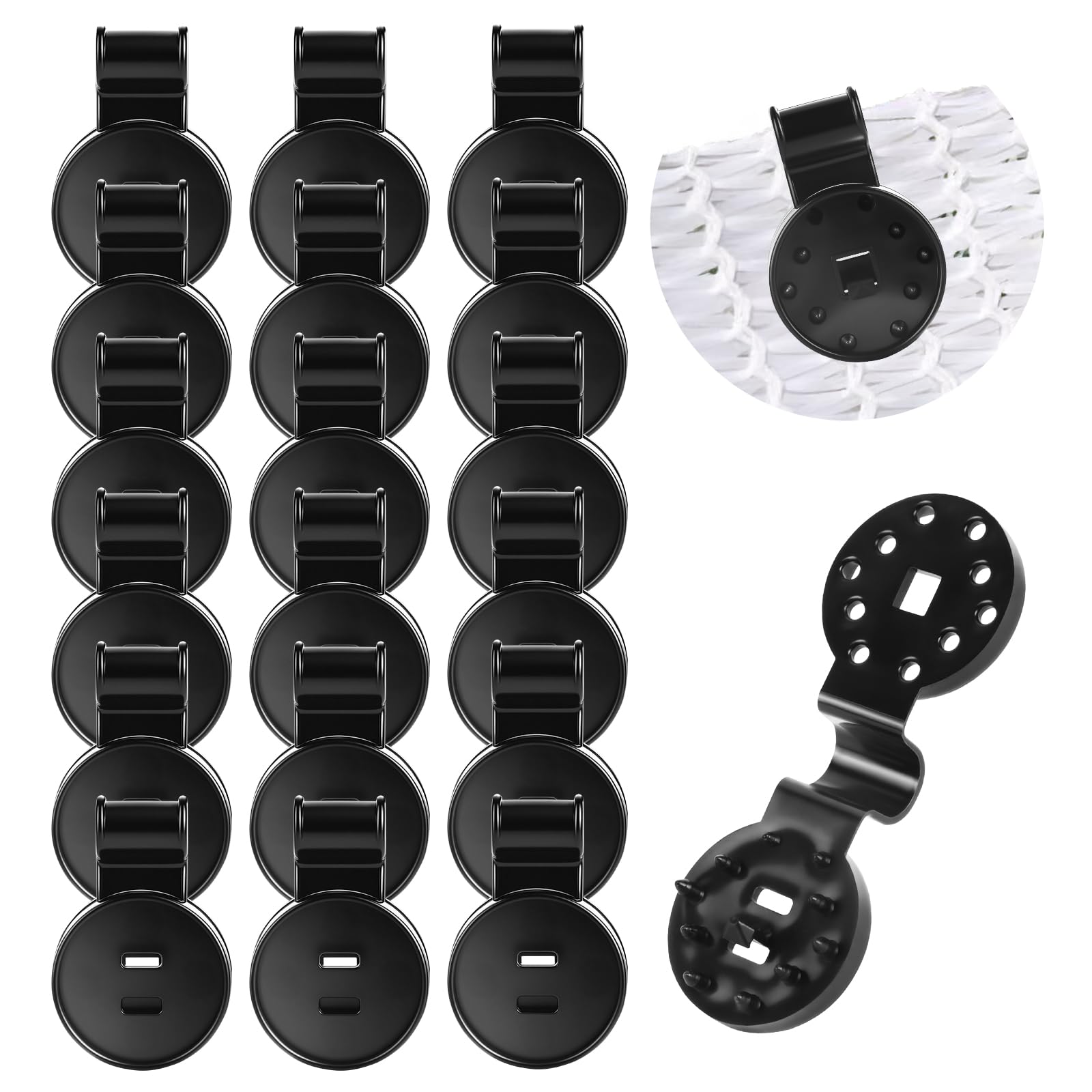 HATJICB heavy-duty clip close-up with durable teeth for secure shade cloth