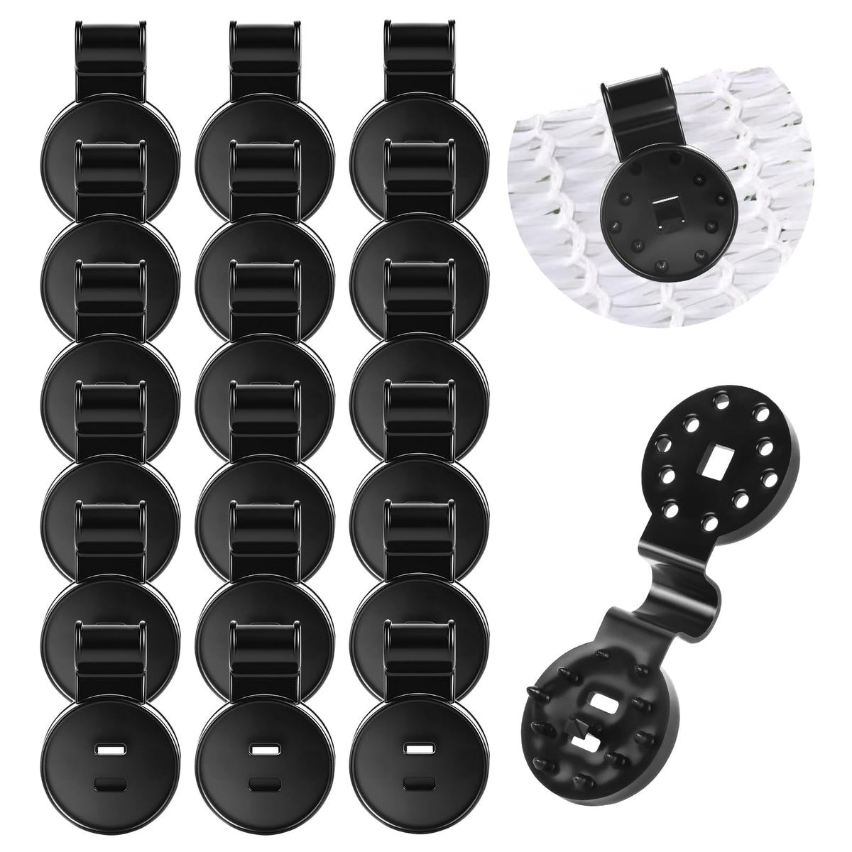 HATJICB heavy-duty clip close-up with durable teeth for secure shade cloth