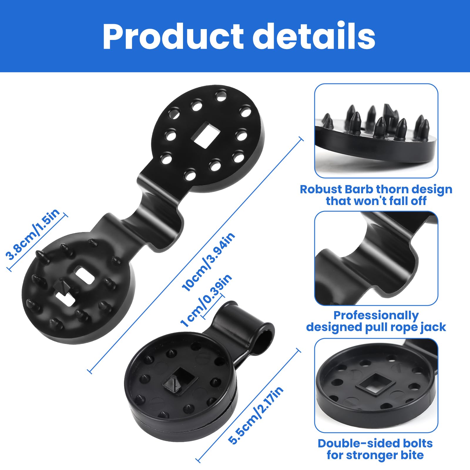HATJICB PE-material clip demonstrates longevity and weather resistance
