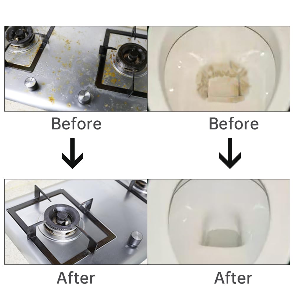 HATOKU edge-cleaning pumice stone shown reaching tight gaps safely.