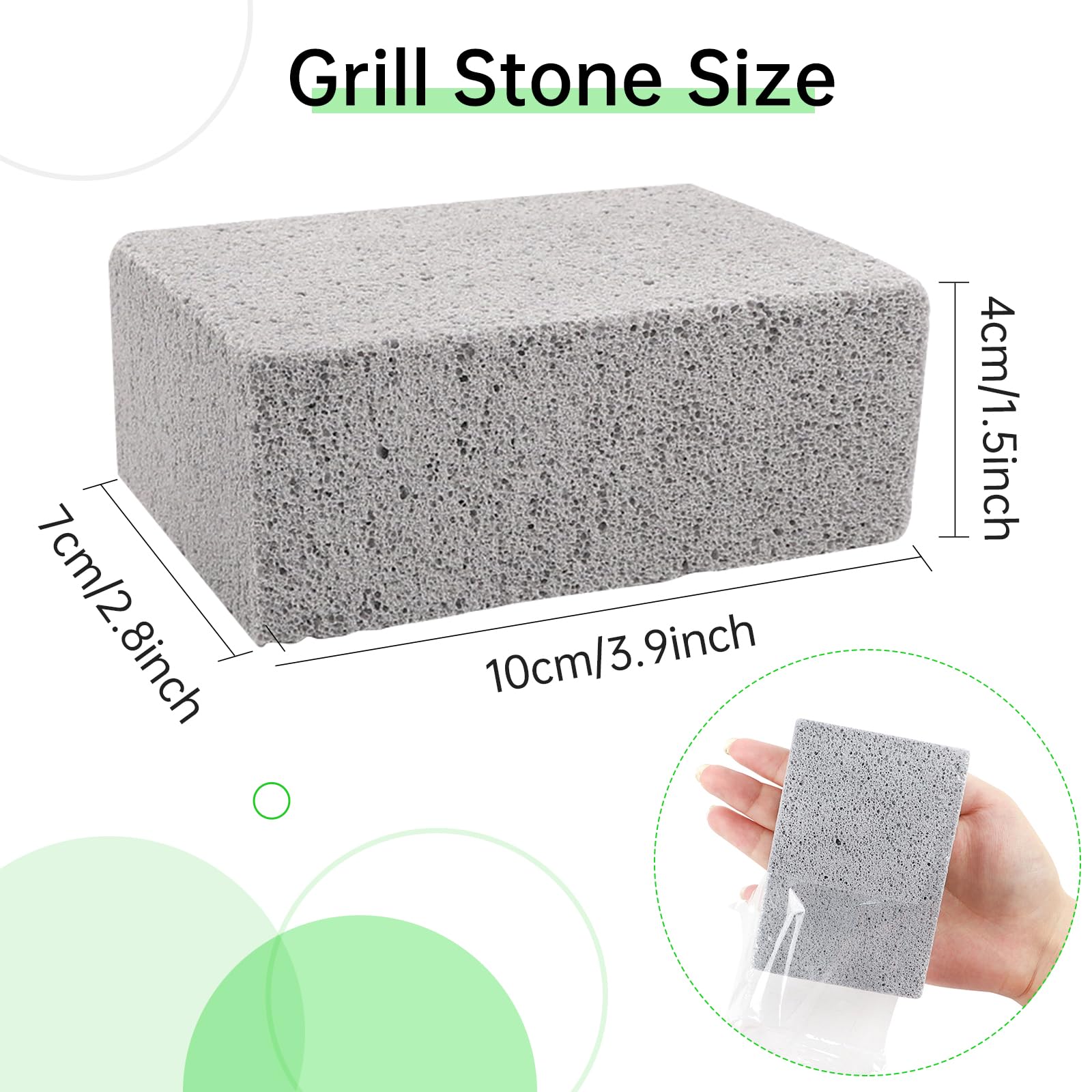 HATOKU pumice stone for ovens and griddles cleans grease without scratching surfaces.