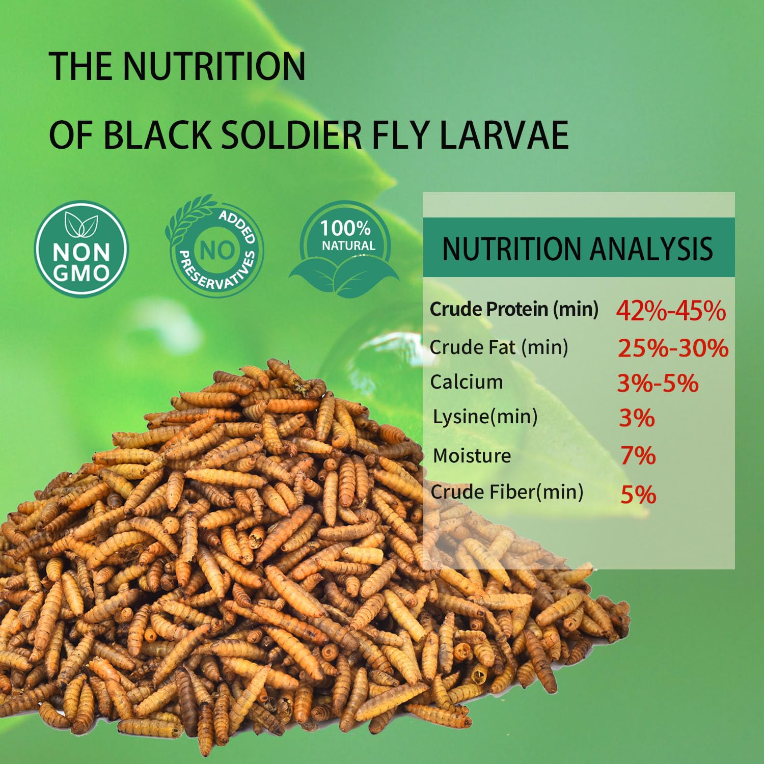 Hatortpet dried BSF larvae resealable bag keeps freshness