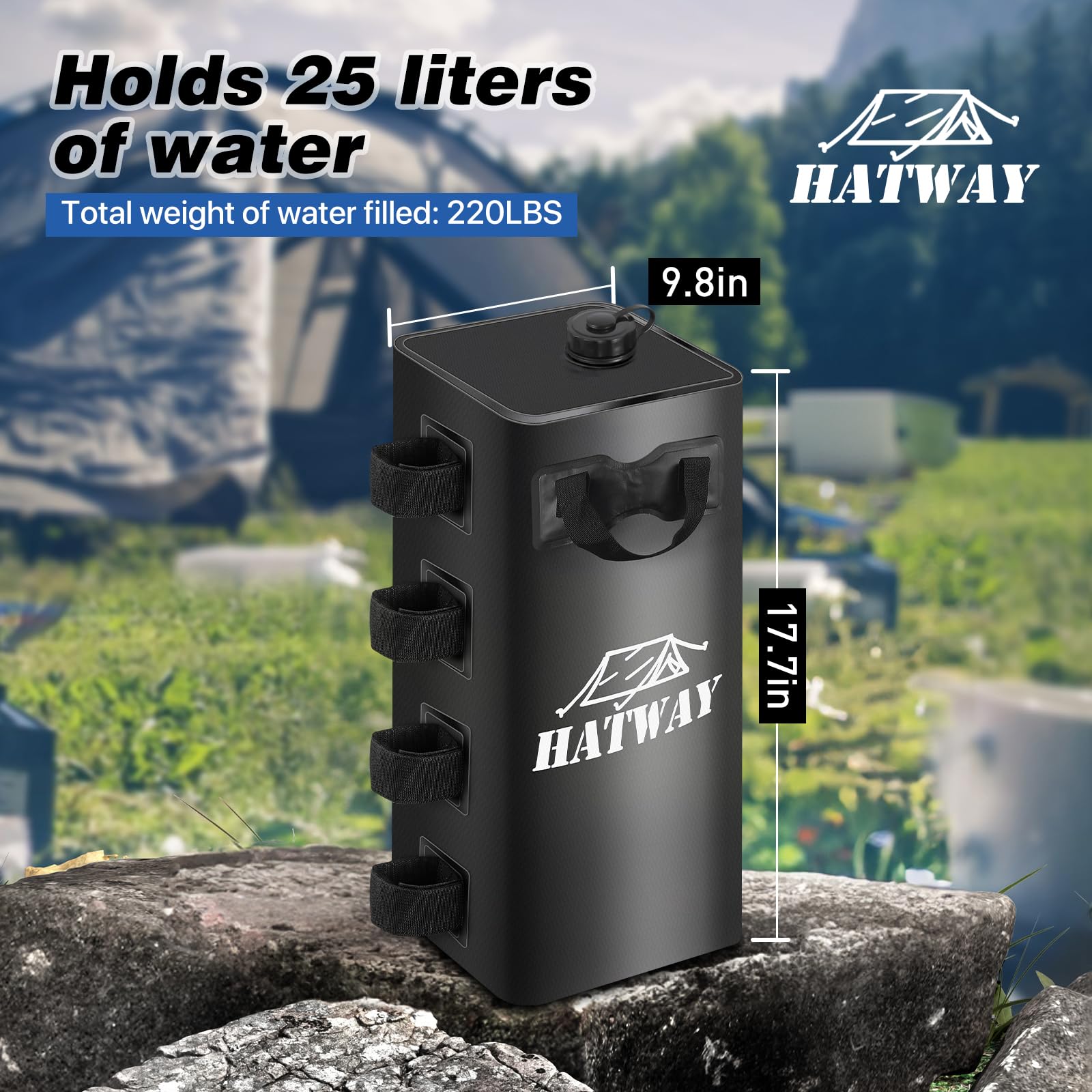 Hatway 500D PVC weight bag resists tearing and leakage for long outdoor use.