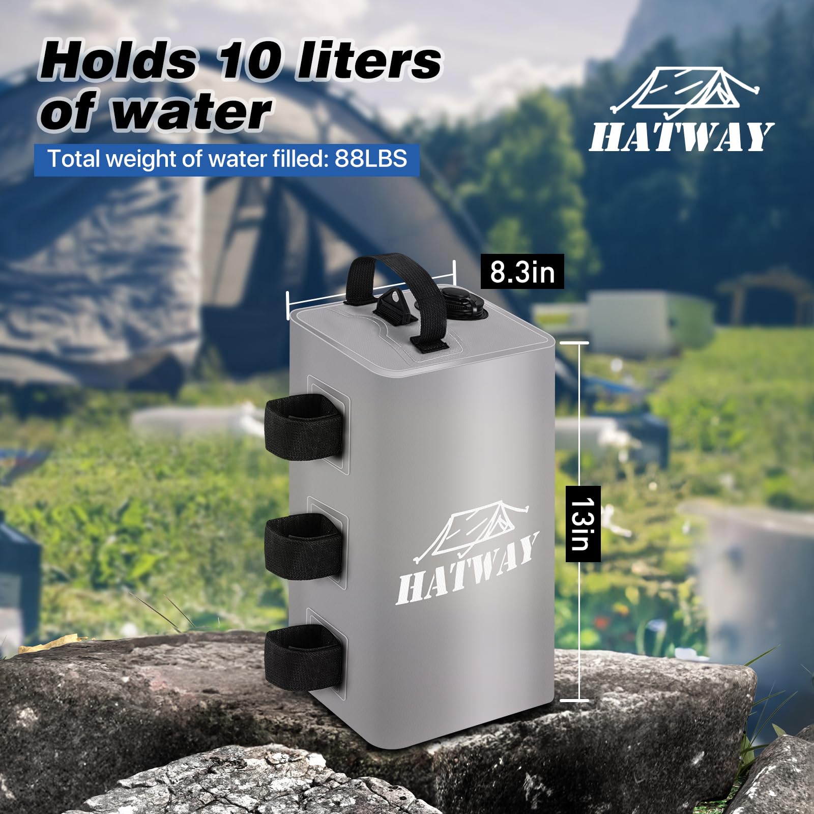 Hatway 500D PVC water weight bag resists tearing and fading for long-lasting use.