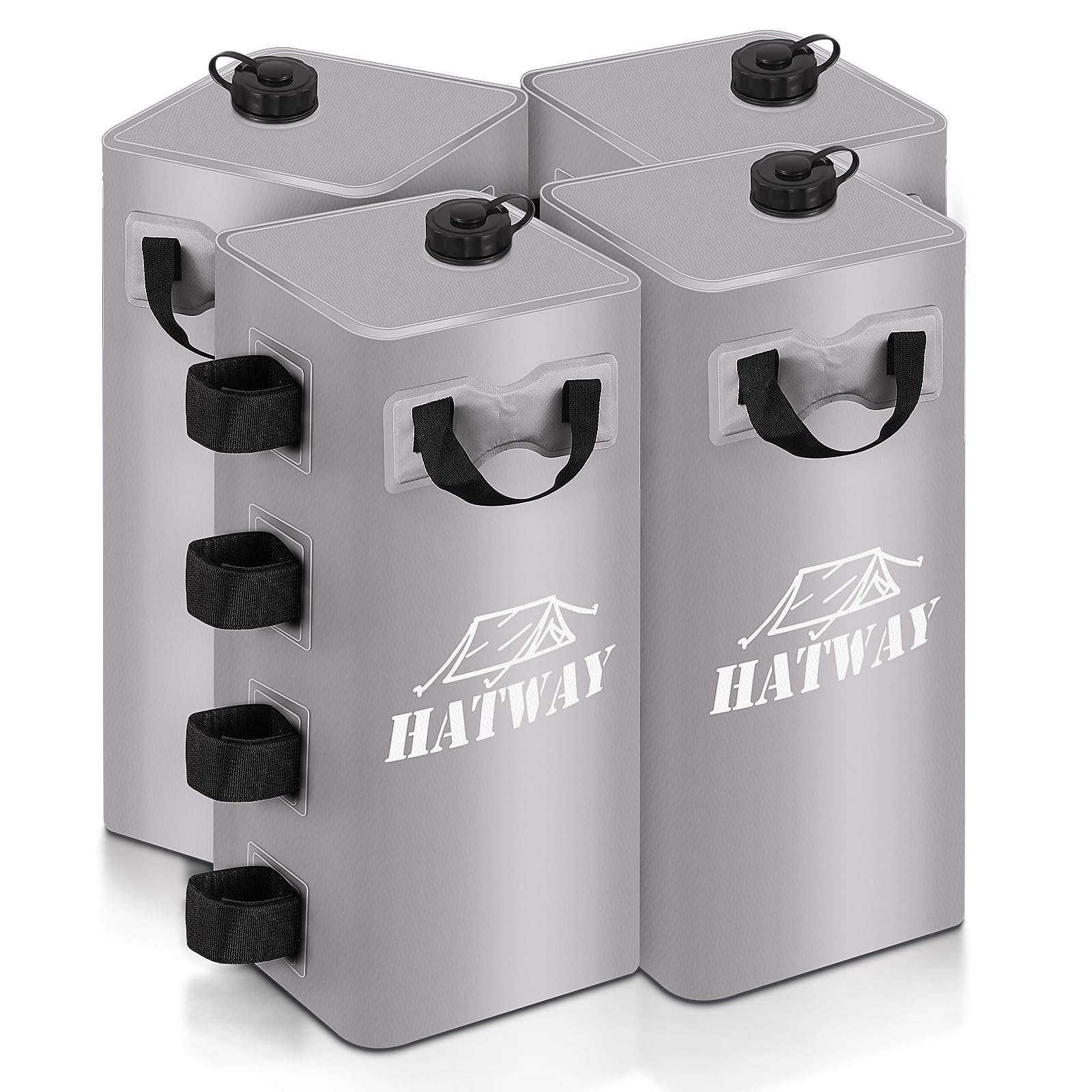 Hatway canopy water bag 25L 4-pack setup stabilizes a pop-up canopy in wind