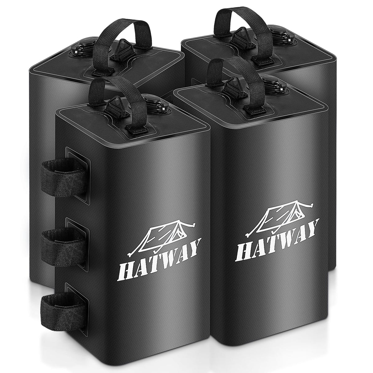 Hatway canopy water weight bag 88lbs attached to leg for stable shelter.