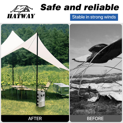 Hatway hook-and-loop straps attach quickly to canopy legs
