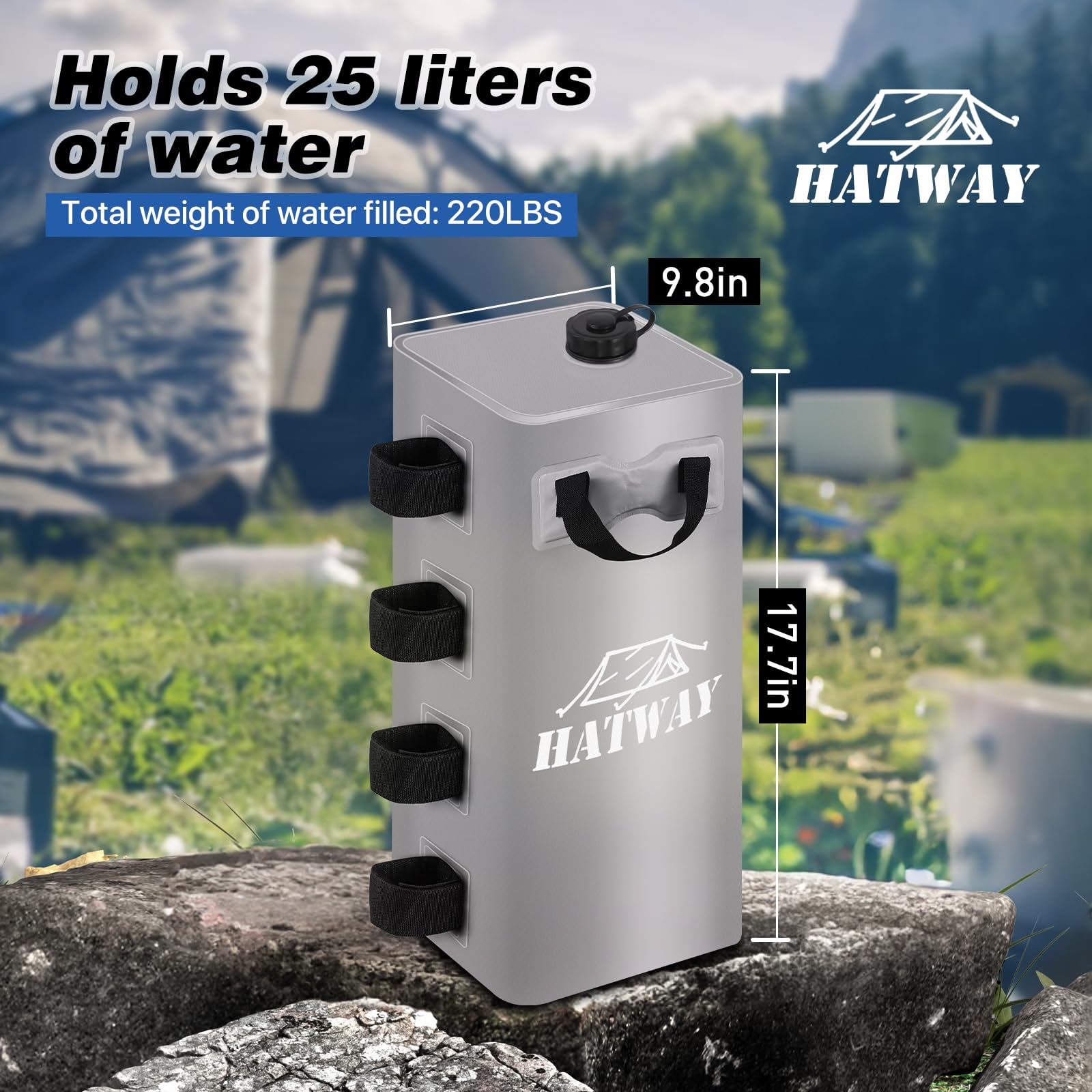Hatway 500D PVC water bag resists tearing for durable outdoor use