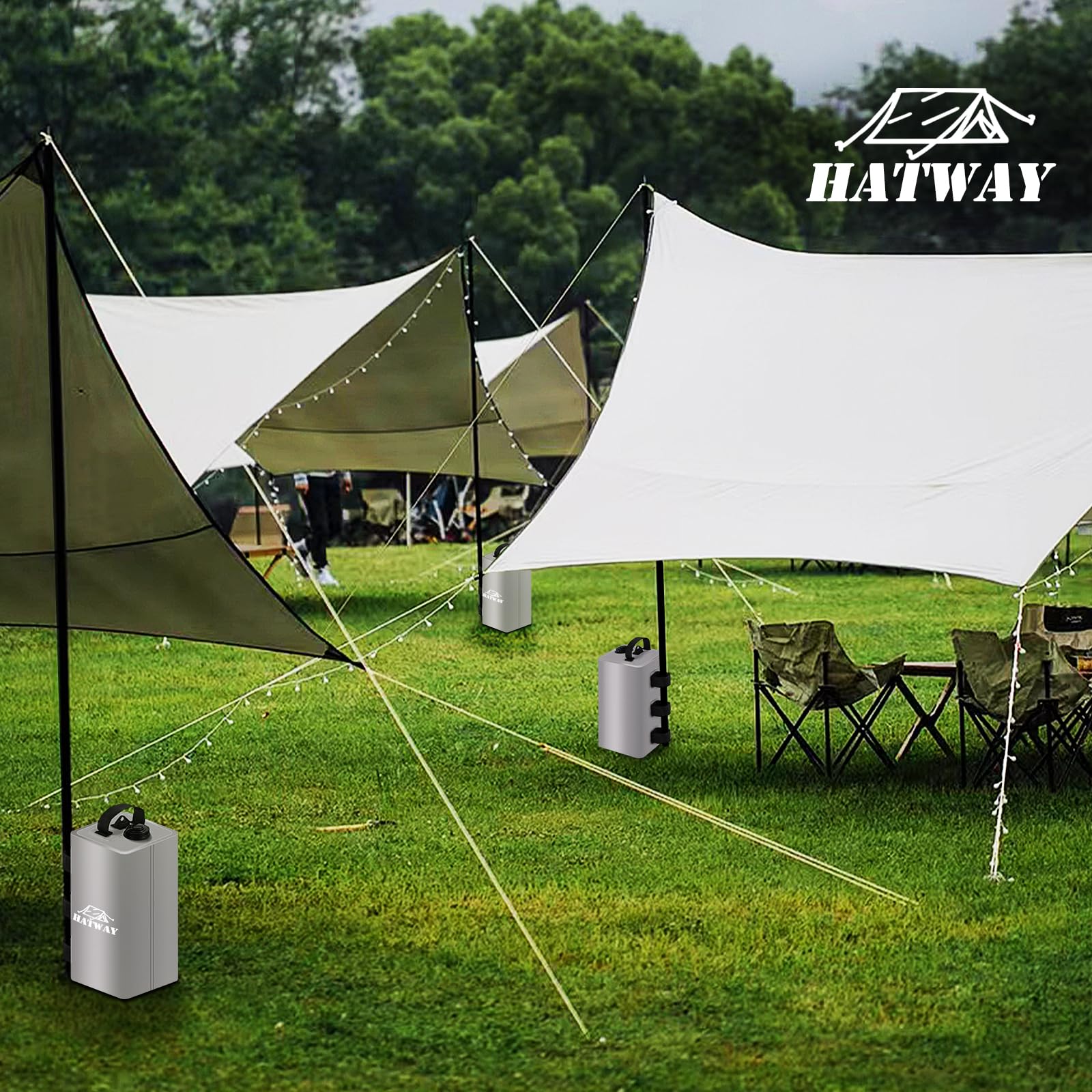Hatway weight bag dimensions eight-by-thirteen inches fits standard canopy legs.