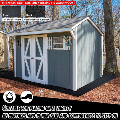 Haull shed floor mat washable and reusable for seasonal use