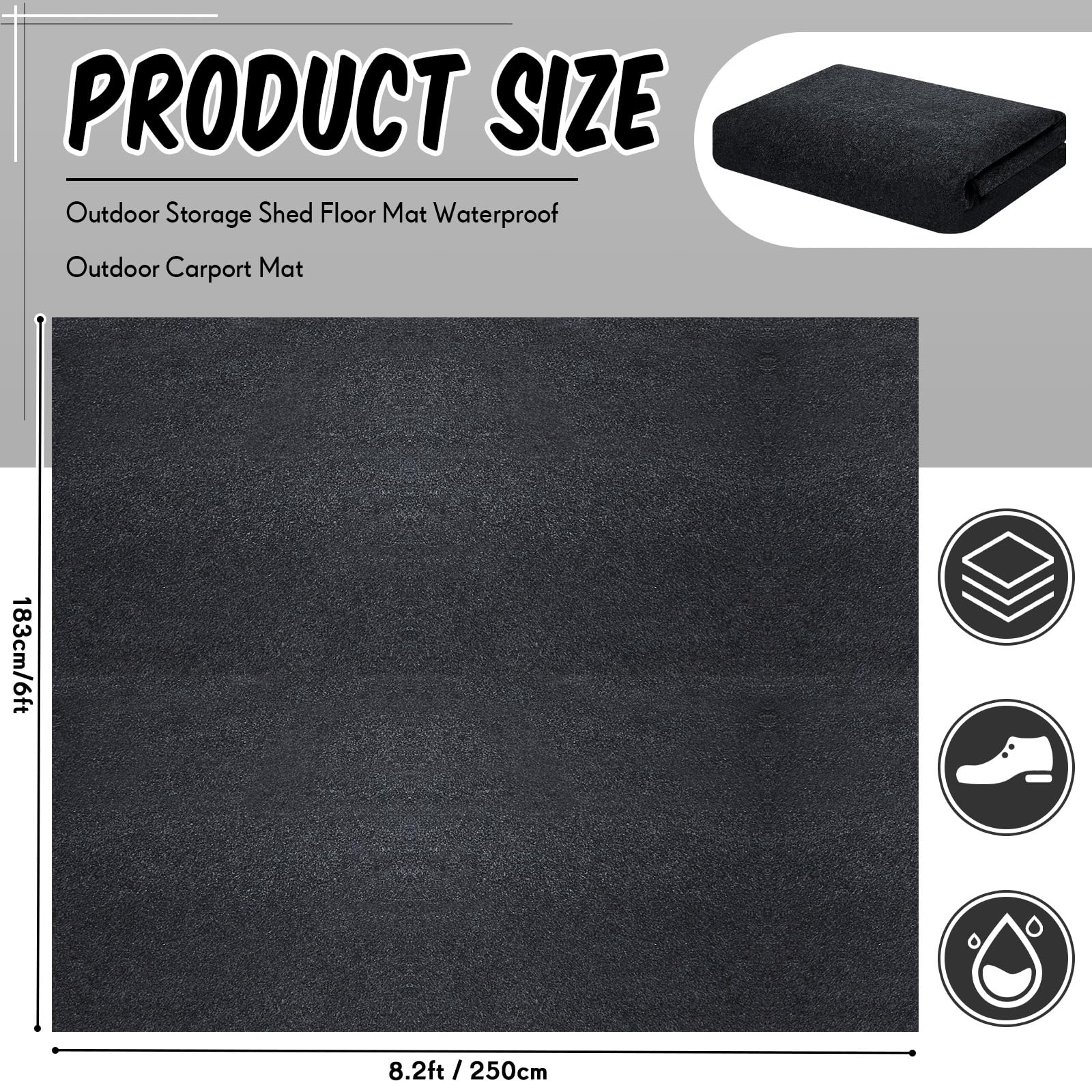 Haull shed floor mat waterproof bottom keeps ground dry