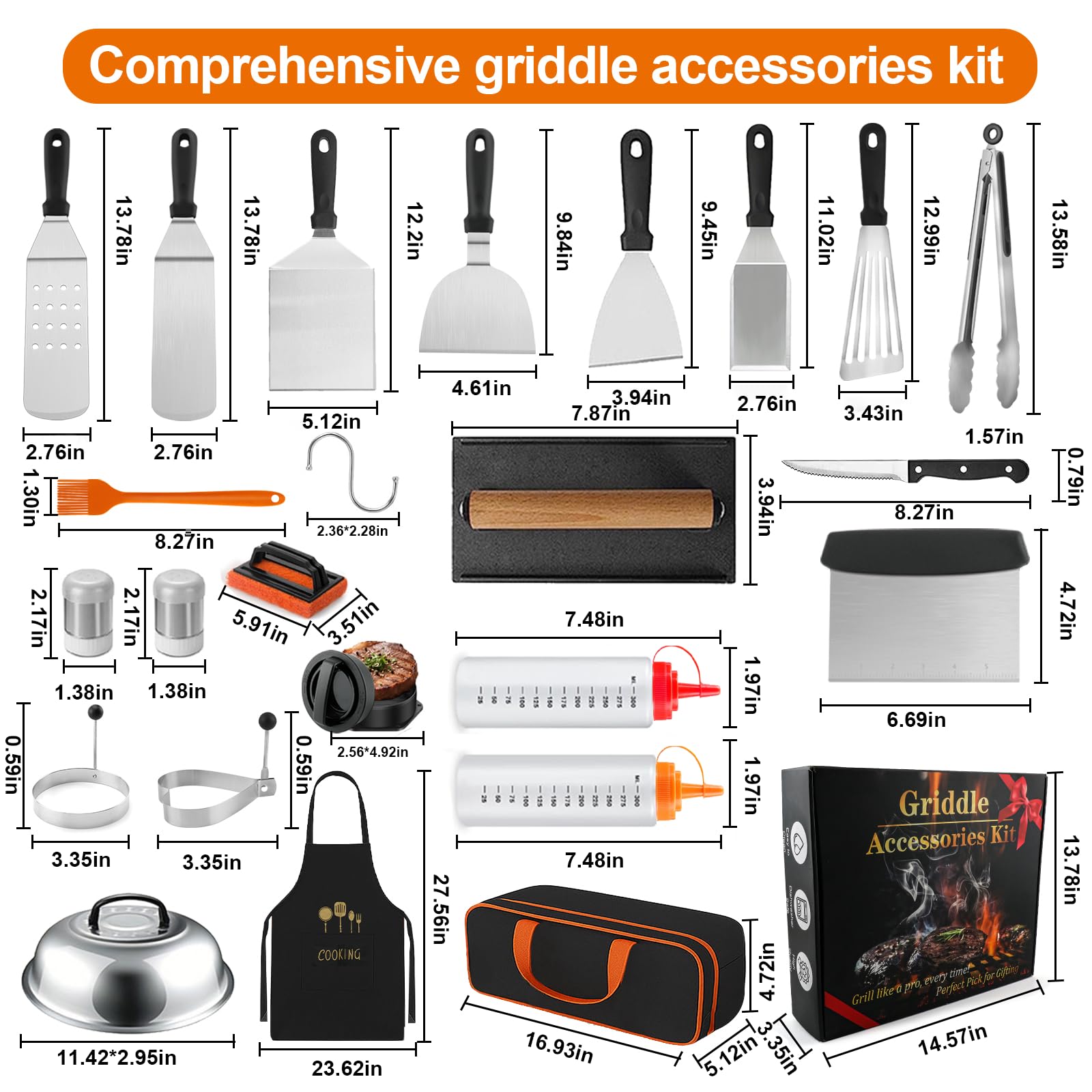 Haultery apron and meat knife set adds prep convenience to backyard cooking