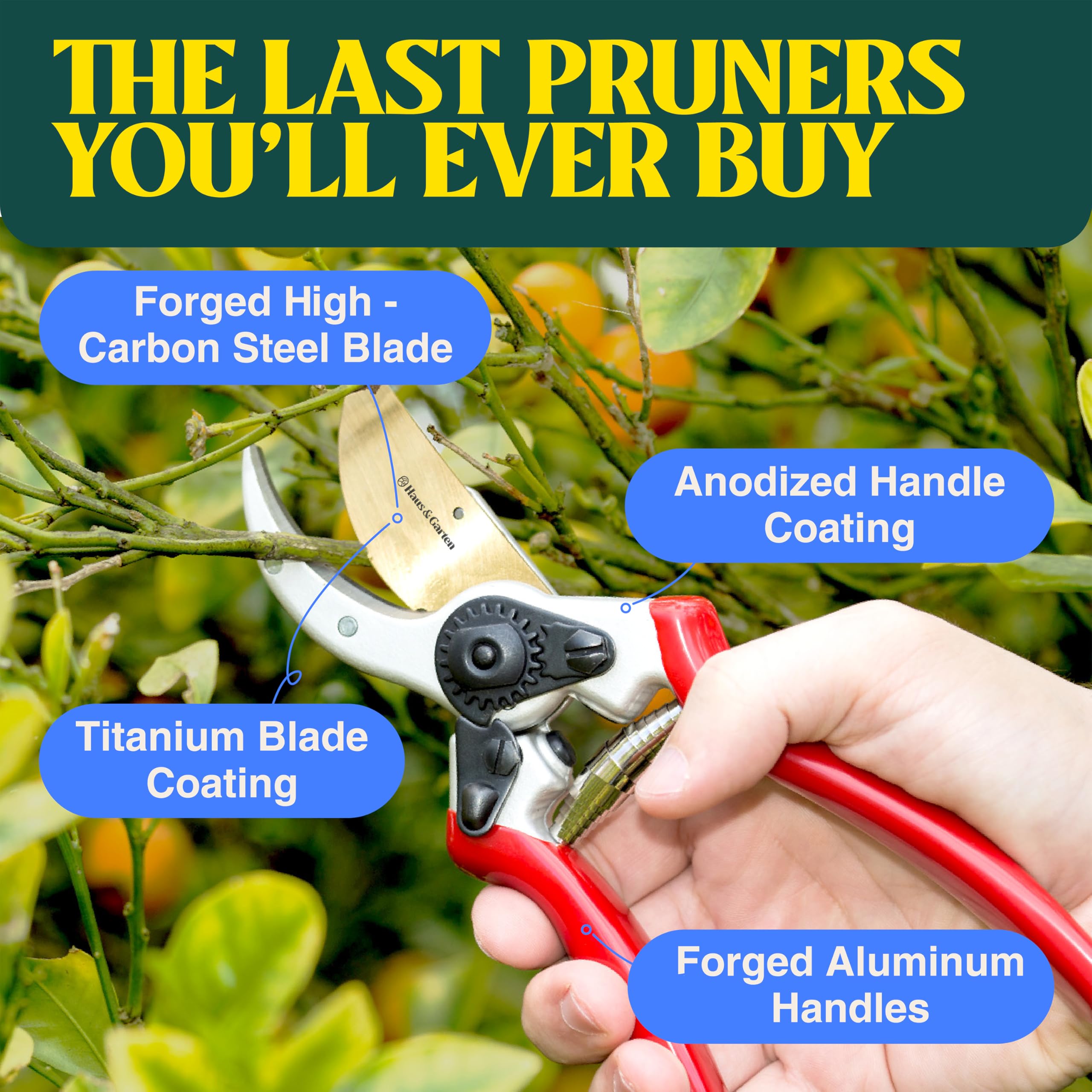 Haus & Garten ClassicPRO anodized aluminum body resists rust